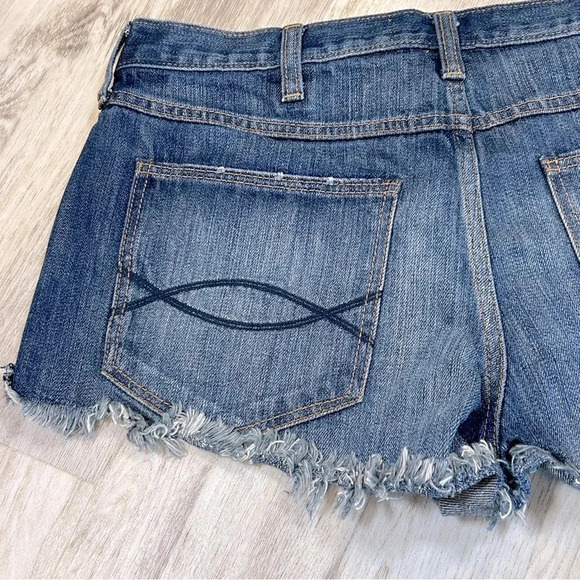 Abercrombie & Fitch High Rise Festival Short Button-Fly Daisy Duke Microshorts - Picture 7 of 9